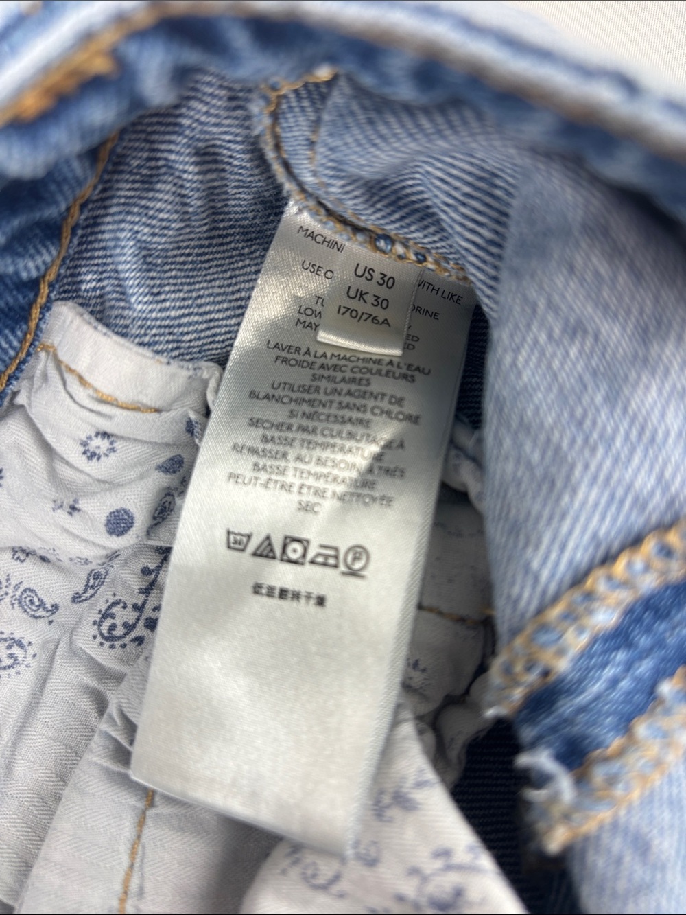 We The Free Cortez Pieced Jeans Quilted Patchwork size 30 - Picture 5 of 10